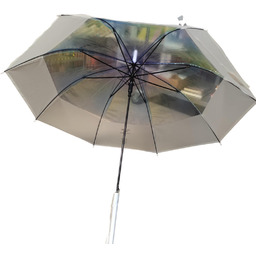 Parasol transparentny z motywem miejskim  długi, manualny