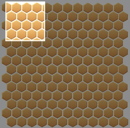 DUNIN Mini Hexagon Gold matt próbka mozaiki gresowej