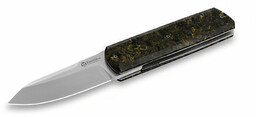 Nóż składany Maserin 410 Silver Black/Gold FatCarbon, Satin