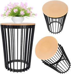 Kwietnik dwustronny Aytre 40 cm czarny + blat