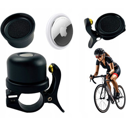 Zestaw Zabezpieczenie Roweru 3w1 Dzwonek ze Skrytką AirTag