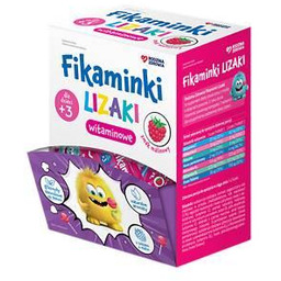 Rodzina Zdrowia Fikaminki Lizaki witaminowe smak malinowy, 50