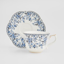 Filiżanka Ze Spodkiem Azuretta z motywem kwiatowym