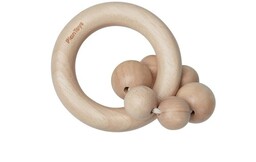 Plan Toys, grzechotka z koralikami Bliżej natury