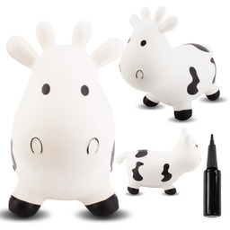 Skoczek dla dzieci do skakania z pompką Krówka