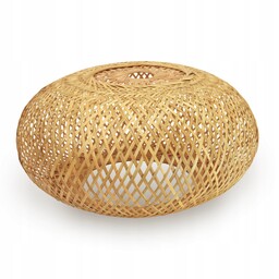 Abażur Klosz Bambusowy Rattanowy do Lampy Beż Boho