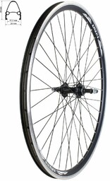 Koło tylne 27,5" obręcz stożkowa czarna, piasta aluminiowa