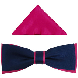 Granatowo-amarantowa mucha slim B32