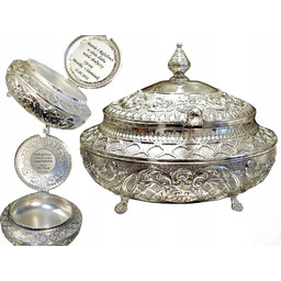 Najpiękniejsza Cukiernica Posrebrzana Ufo Z Łyżeczką Dla Babci