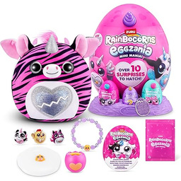 Rainbocorns Eggzania Mini Mania, Zebra, by ZURU Plush