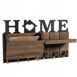 Drewniany Wieszak Na Klucze Z Haczykami Organizer Łazienka