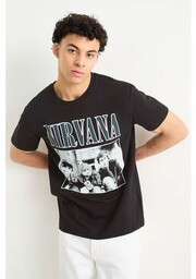 C&A T-shirt-Nirvana, Czarny, Rozmiar: M
