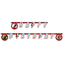 Baner Happy Birthday Miraculum - 1 szt.