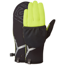 RONHILL Rękawiczki biegowe WIND-BLOCK CONVERTIBLE GLOVE fluo yellow/black