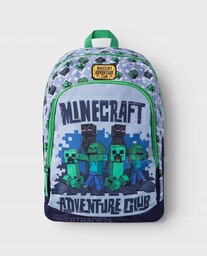 Plecak szkolny dla chłopca, Minecraft, szary