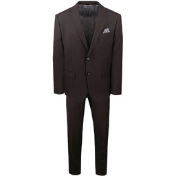 Taliowany Garnitur Męski - Victorio - Brązowy GARVCTOmarroneKM2464