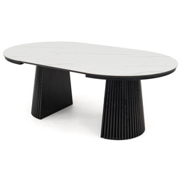 Stół okrągły rozkładany IMPERIAL 100/140/180 Czarny blat ceramiczny