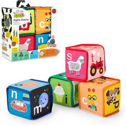 Baby Einstein Alpha Stacks miękkie klocki, multisensoryczne