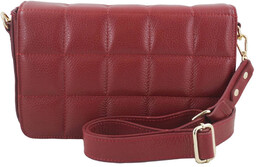 Pikowana listonoszka skórzana BARBERINI''S czerwona 932-13