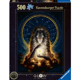Puzzle 2D Świecące w ciemności: Lew 500 elementów
