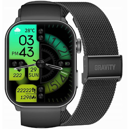 Smartwatch Męski GRAVITY GT28-1 Pasek + Bransoleta Czarny