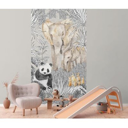 Mural druk cyfrowy winylowy na flizelinie dziecięcy zwierzęta