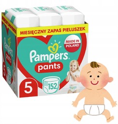 PAMPERS PANTS PIELUCHOMAJTKI ROZMIAR 5 152 SZTUKI 12-17