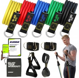 Zestaw 5 Gum Oporowych Do Ćwiczeń gumy fitness