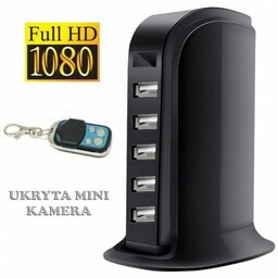 Ładowarka USB HUB - Ukryta Mikro Kamera FHD,