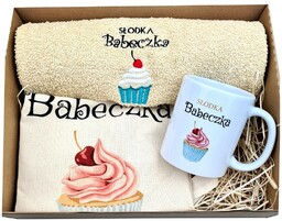 Zestaw prezentowy na Dzień Kobiet Kubek Ręcznik TORBA