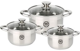 MG HOME Zestaw garnków Moderno Brushed (6 elementów)
