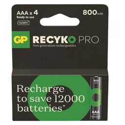 GP Battery Akumulatorki R03/AAA Ni-MH 800mAh blister 4szt.
