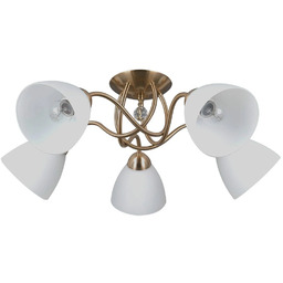 Lampa wisząca metalowa mosiężna 5-punktowa PND-5643-5-HBR z serii