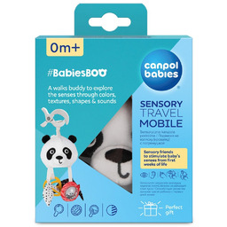Canpol babies Sensoryczna karuzela podróżna BabiesBoo Panda, 0m+