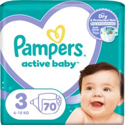 Pampers Active Baby 3 (6-10 kg), pieluchy, 70