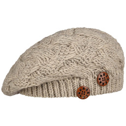 Beret z Dzianiny Jil by Lierys, beżowy, One