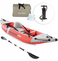 Kajak Excursion Pro K1 Wiosła Pompka Intex 68303