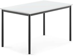 Stół BORÅS, 1200x800x720 mm, biały laminat, antracyt