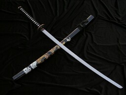 SAMURAJSKI MIECZ KATANA Z POCHWĄ + STOJAK 4KM100-405BK