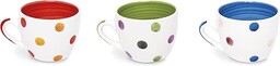 Excelsa Dots kubek Caffe ''80 ml, ceramika, czerwony/zielony/niebieski,