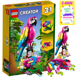 LEGO KLOCKI CREATOR PAPUGA 3w1 - Egzotyczna różowa