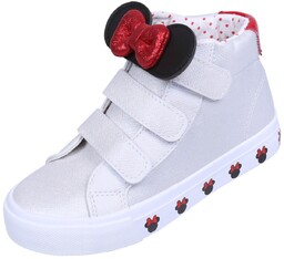 Srebrno-białe, wysokie trampki Minnie DISNEY 33-34 EU