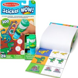 Melissa&doug Książka z naklejkami Sticker Wow Dinozaury (twarda