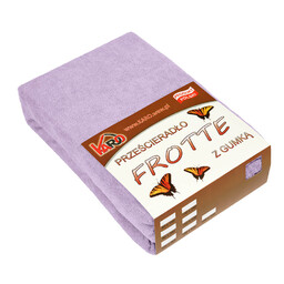 KARO Prześcieradło frotte z gumką 80x200 wrzosowe 036
