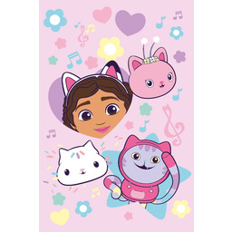 Jerry Fabrics Koc polarowy 100x150 Gabi koci domek