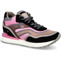 Hiszpańskie sneakersy damskie - GIOSEPPO 73437 CZARNO-RÓŻOWE