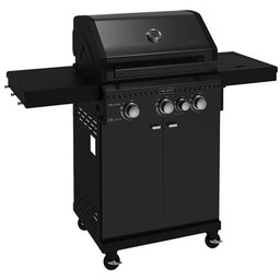 Grill gazowy ZEUS-B kolor czarny ruszt żeliwny moc