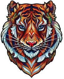 Puzzle Drewniane Dla Dorosłych Kolory Śliczny Tygrys S