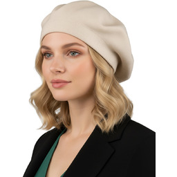 Beret damski ciepły jesienny zimowy uniwersalny klasyczny czapka