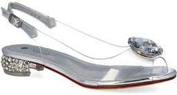 Sandały silikonowe płaskie - SCAVIOLA G-15 SREBRNE